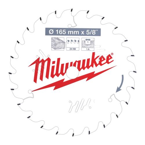 MILWAUKEE ultratenký pilový kotouč dřevo 165x15,87mm 40zubů 4932471311