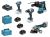MAKITA Aku sada DGA504+DHR243+DHP489+DTD173 Li-ion LXT 18V/5,0Ah