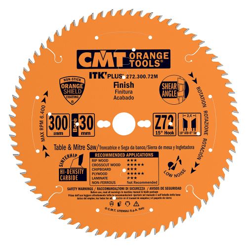 CMT ITK Ultra tenký kotouč pro příčné řezy - D168x1,8 d20 Z42 HW