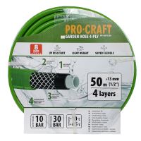 Zelená zahradní hadice Procraft PR-4GH1350 4 vrstvy, 1/2" 50 m (2)
