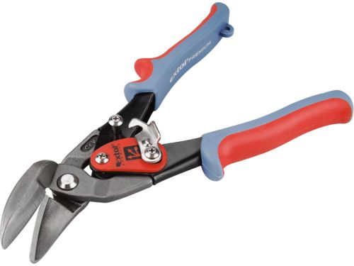 Nůžky na plech, převodové, vystřihovací, pravé,  CrMo-V, délka 255 mm, Extol Premiu
