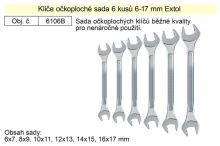 EXTOL CRAFT Klíče stranové sada  6 kusů 6-17mm W.S