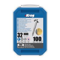 Kreg Zinc Maxi-Loc Šrouby pro skryté spoje - 32 mm, jemný závit, 100 ks Kreg Zinc Maxi-Loc Šrouby pro skryté spoje - 32 mm, jemný závit, 100 ks