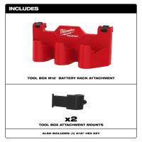 MILWAUKEE Boční držák akumulátorů M12 PACKOUT 4932498646 (3)