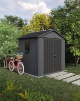 KETER zahradní domek Newton Plus wide 7x7,5 šedý s podlahou 17212878 (2)