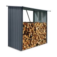 Riwall PRO RMWS 3x7 Anthracite přístřešek na dřevo 2 x 1,5 m s pultovou střechou antracit (2)
