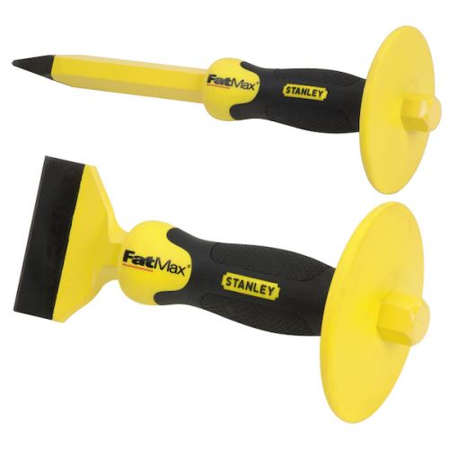 STANLEY Sekáč zednický z kalené oceli s chráničem ruky, šířky ostří 76 mm, délky 215 mm