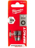 MILWAUKEE Šroubovací bity ShW TX50 25 mm - 2 ks