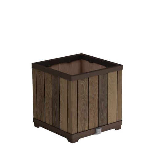KETER Květináč Deco Square walnut 17213622