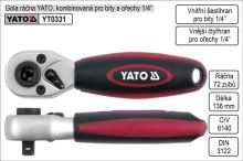 YATO YT-0331 Gola ráčna kombinovaná pro bity a ořechy 1/4"
