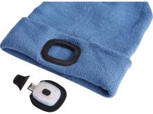 EXTOL LIGHT čepice s čelovkou 45lm, nabíjecí, USB, modrá, univerzální velikost  43191 (2)