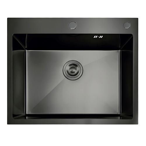 Nerezový dřez MIXXUS MH5843 DECOR GRAPHITE se sifonem, grafitový