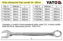 YATO Očkoplochý klíč 65mm CrV YATO Očkoplochý klíč 65mm CrV