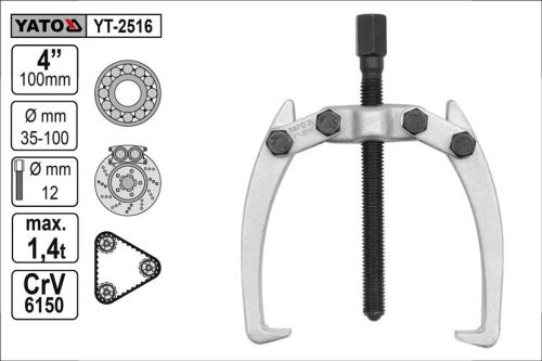 YATO YT-2516  Stahovák dvouramenný šířky ramen 100 mm, délky 100 mm