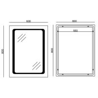 Koupelnové zrcadlo s LED osvětlením, protizamlžovací funkcí a regulací jasu, MR09-80×60-REVERSE Twee (12)