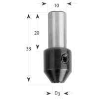 CMT 364 Redukční hlavička pro spirálový vrták S10 - D2,5 S=10x20 L38 (1)