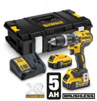 DEWALT DCD796P2 aku bezuhlíková vrtačka s příklepem 18V 2x5Ah  v kufru