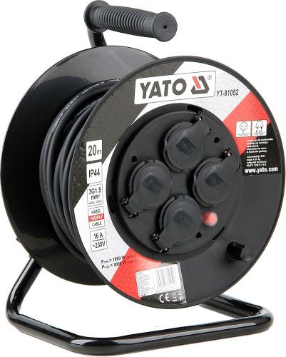 YATO YT-81052 Prodlužovák bubnový 4zásuvky IP44 16A  20 m