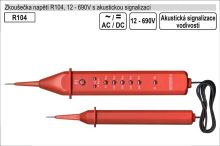 Zkoušečka napětí pro rozsah 12-690 V s akustickou signalizací, špičatý hrot