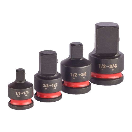 MILWAUKEE Průmyslové hlavice redukce Shockwave 1/2" HEX adapér set-4ks 4932480356