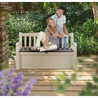 KETER 230398 EDEN GARDEN BENCH 265L Úložná lavice 140 x 60 x 84 cm, béžová/hnědá 17190198 (2)