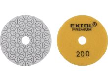EXTOL PREMIUM  kotouč diamantový leštící na obklady, 100mm, P200, suchý zip 8803094