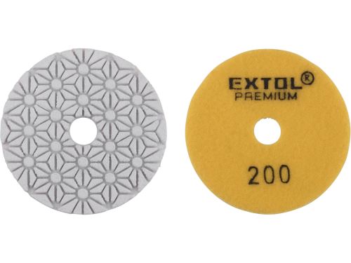EXTOL PREMIUM  kotouč diamantový leštící na obklady, 100mm, P200, suchý zip 8803094