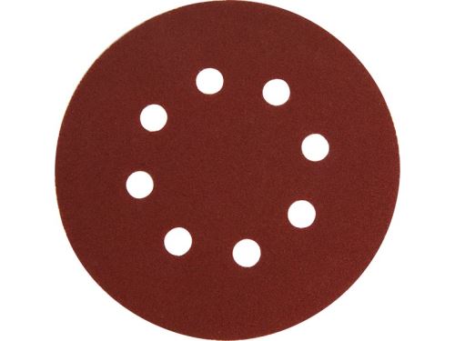 EXTOL PREMIUM Brusný výsek 125mm s otvory Z 240 se suchým zipem balení 10 kusů
