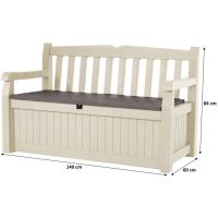 KETER 230398 EDEN GARDEN BENCH 265L Úložná lavice 140 x 60 x 84 cm, béžová/hnědá 17190198 (1)