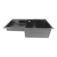 Nerezový dřez MIXXUS MH7849R-HK GRAPHITE se sifonem, grafitový (3)