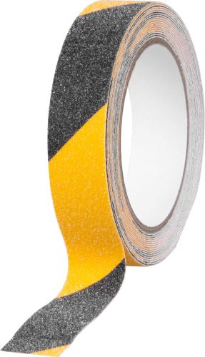 STREND PRO TR2173093 Protiskluzová lepící páska, 25mm/5m, černo-žlutá, extra odolná