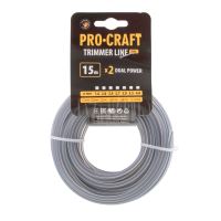 Struna žací (s výztuhou) (3mm) (15m) čtverec PROCRAFT KV/J-3/15