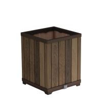 KETER Květináč Deco Square Tall walnut