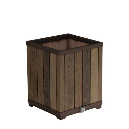 KETER Květináč Deco Square Tall walnut
