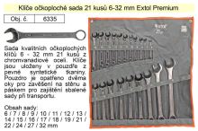 EXTOL Premium Klíče očkoploché sada 21 kusů 6-32mm CrV 6335 EXTOL Premium Klíče očkoploché sada 21 kusů 6-32mm CrV 6335
