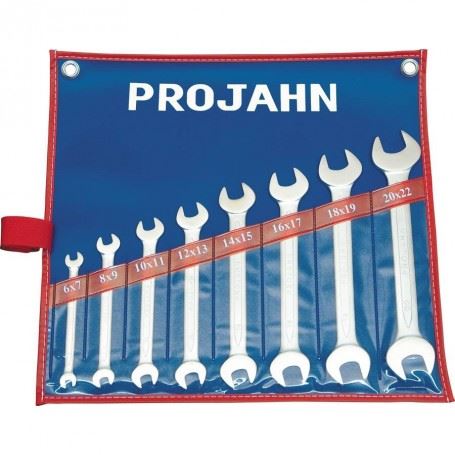 PROJAHN Sada oboustraných plochých otevřených klíčů 8 dílů