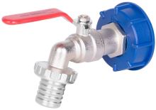 STREND PRO Kohout, ventil se závitem 1", výstup 1", redukce na IBC nádrž 60mm, Mosaz STREND PRO Kohout, ventil se závitem 1", výstup 1", redukce na IBC nádrž 60mm, Mosaz