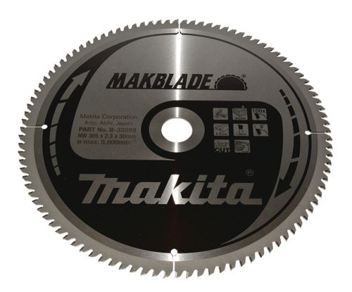 MAKITA kotouč pilový dřevo MAKBLADE 305x2.3x30mm 100Z = old B-09123