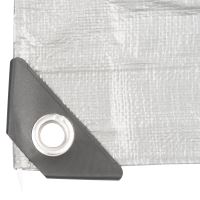 Plachta Procraft ST3x6 200g/m2 nepromokavá s oky 3x6 m stříbrná (3)