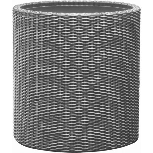 KETER MEDIUM CYLINDER Květináč ratan stříbrno-šedá 17197835