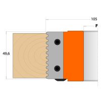 CMT Nůž pro C694008 - pár žiletek 49,6x11,9x1,5mm