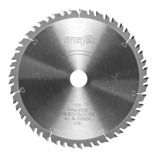MAFELL 092604 Pilový kotouč pro přesné řezy GT, 162 x 1,2/1,8 x 20 mm, Z49-7, 6WZ/FZ