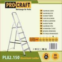 Schůdky hliníkové jednostranné 7st. Procraft  PLA2.150 (1)