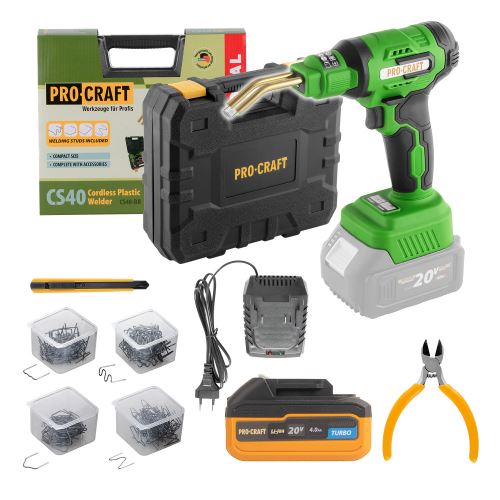 Sada aku svářečka pro plasty Procraft SCS40 + baterie 20/4 Turbo a nabíječka 20/1