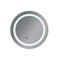 Koupelnové zrcadlo s LED osvětlením, protizamlžovací funkcí, regulací jasu a hodinkami, PLAIN MC02-8