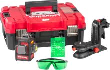 Worcraft WOCRAFT CLL-S20Li Křížový laser 3D 360° zelený paprsek, samonivelační, 20V, bez baterie