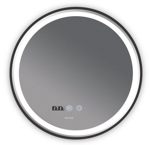 Koupelnové zrcadlo s LED osvětlením a regulací jasu, TOPPER MC05-80-CASE BLACK