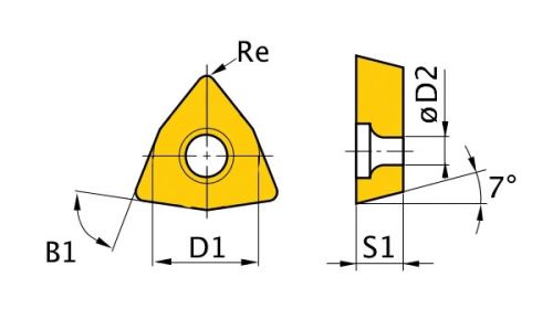 OPTIMUM Břitové destičky W/80°, 5 ks 3441753