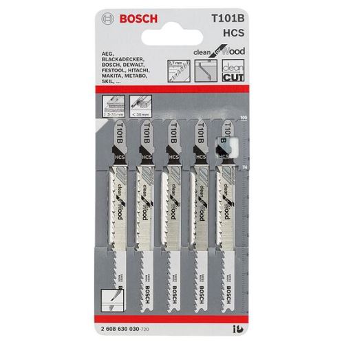 BOSCH T101B sada  pilových plátků do přímočaré pily na dřevo cena za 1kus