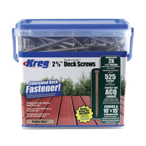 Kreg Protec-Kote Vruty pro terasy, sada 525 ks, 67 mm